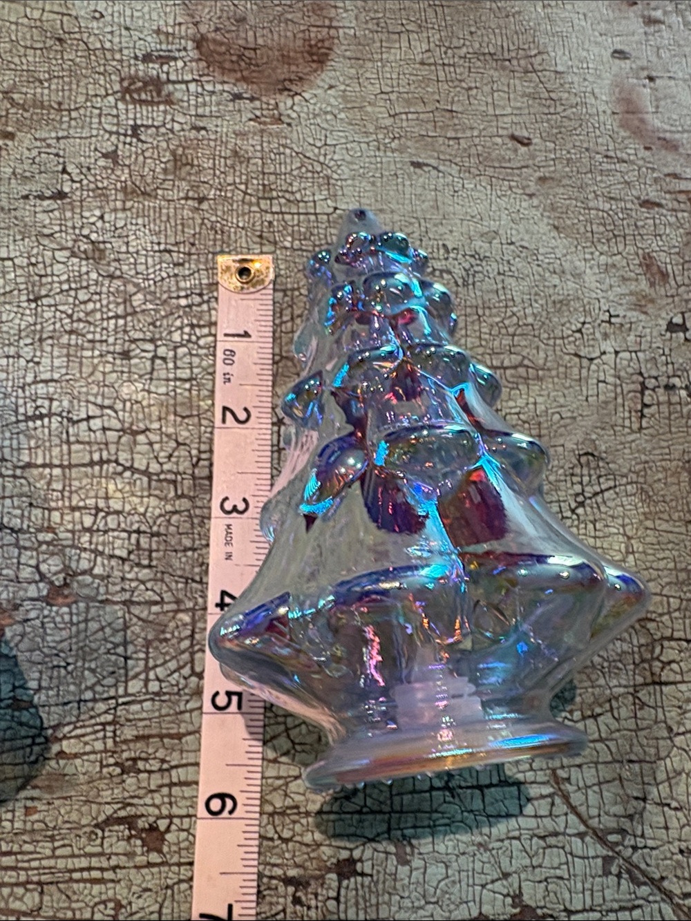 Set of 3 Iridescent LED Glass Christmas Trees Holiday Tabletop Decor - Picture 9 of 9